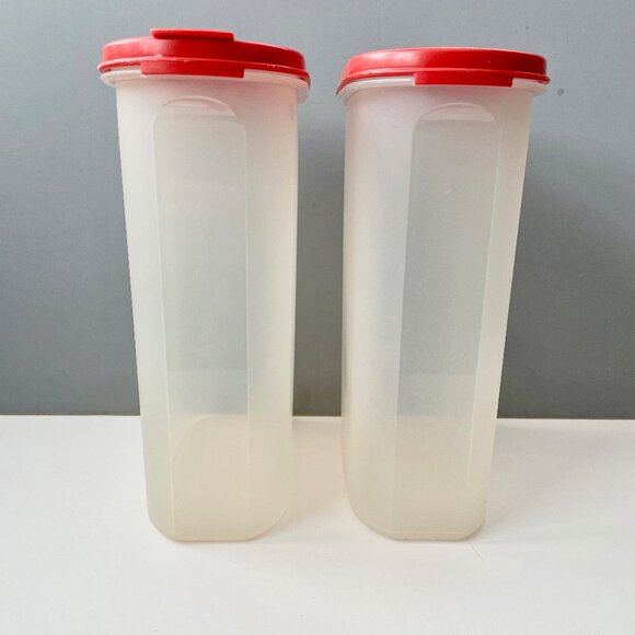 Tupperware 9” Oval #4 Modular Mates 1614 + Red Seal Lids 2 Lot 9.75 c 1616 1618 - Picture 4 of 11